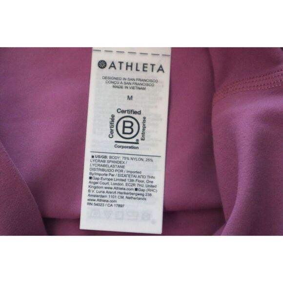 Athleta 798638-192 Women's Sz M Lotus Pink/Light Purple Transcend 7/8 Tights - Picture 4 of 8